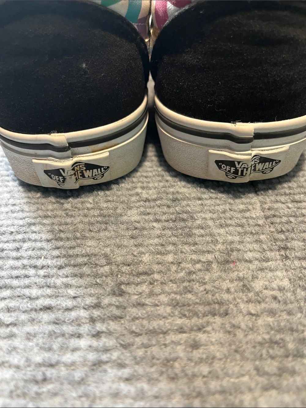 Vans Black & Multicolor Checkerboard Low Top Sneakers